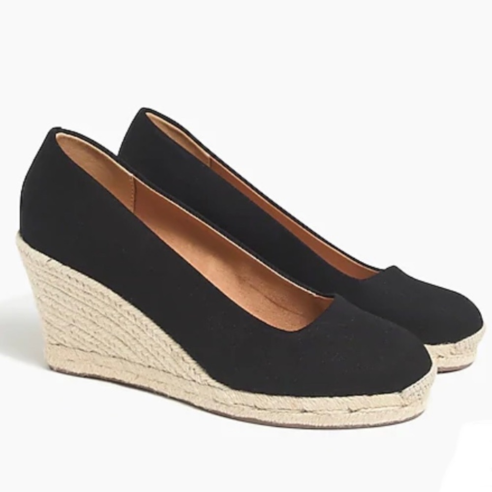 J. Crew canvas espadrille wedges